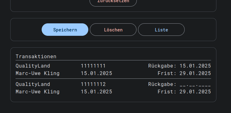 Schüler-Transaktionen